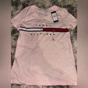 Tommy Hilfiger light pink relaxed fit shirt.